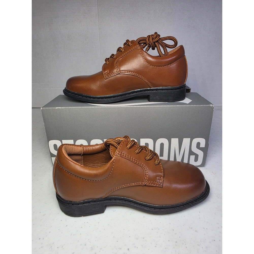 Stacy Adams Austin Boys Dress Shoes Cognac Brown Lace Up Oxfords Size 6M New